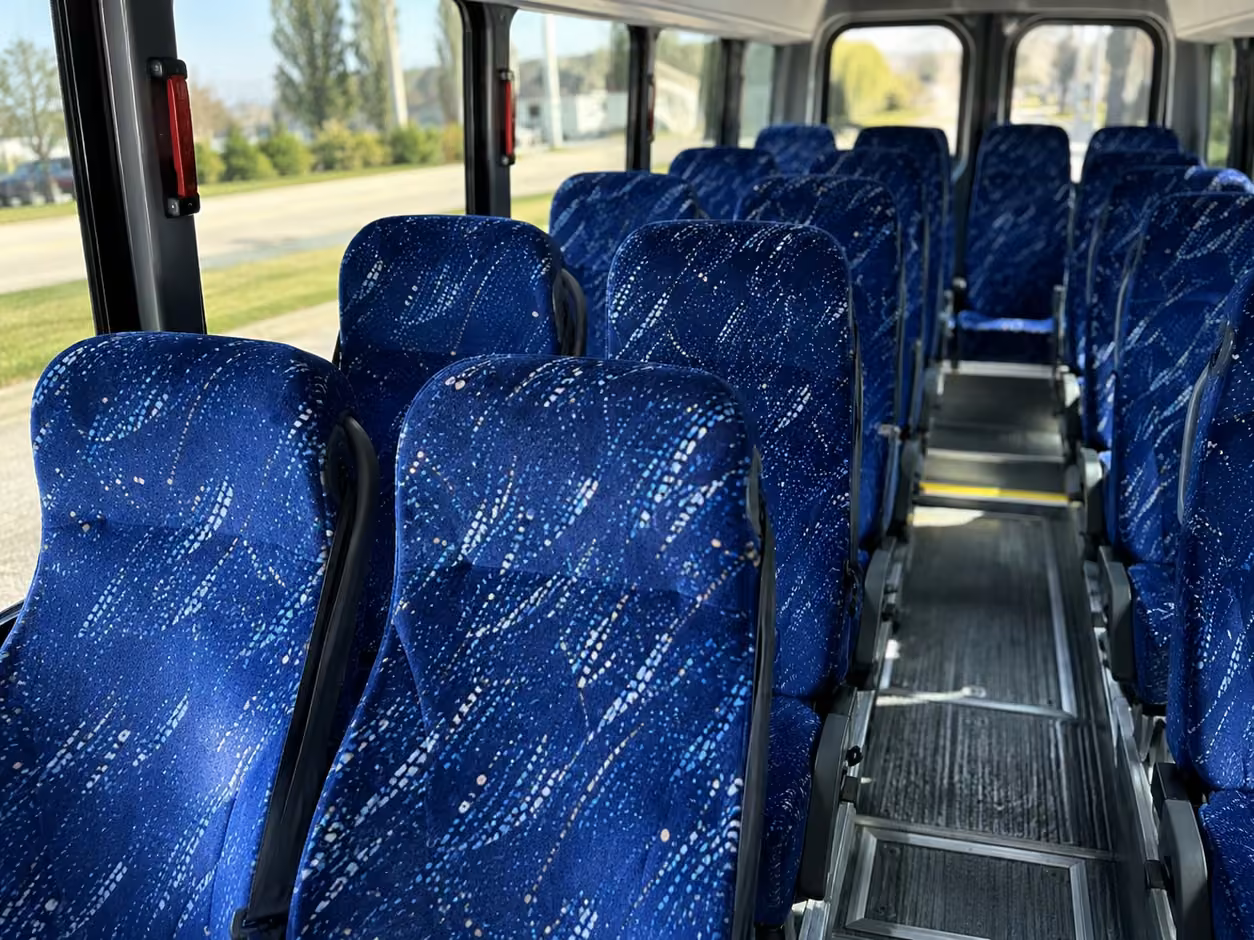 15 35 passenger minibus interior
