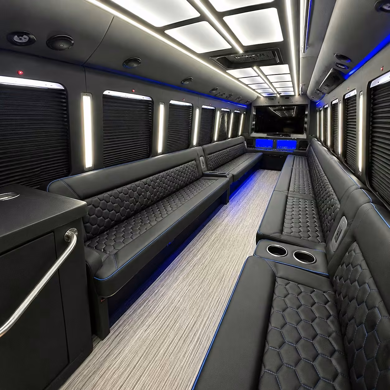 30 passenger party bus interior