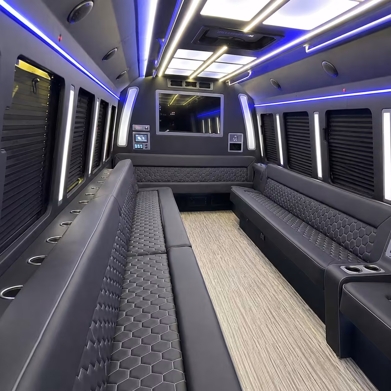 50 passenger party bus interior