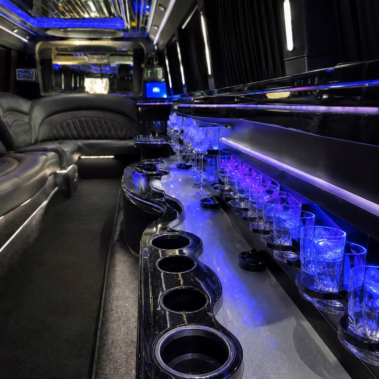 chrysler 300 limo inside