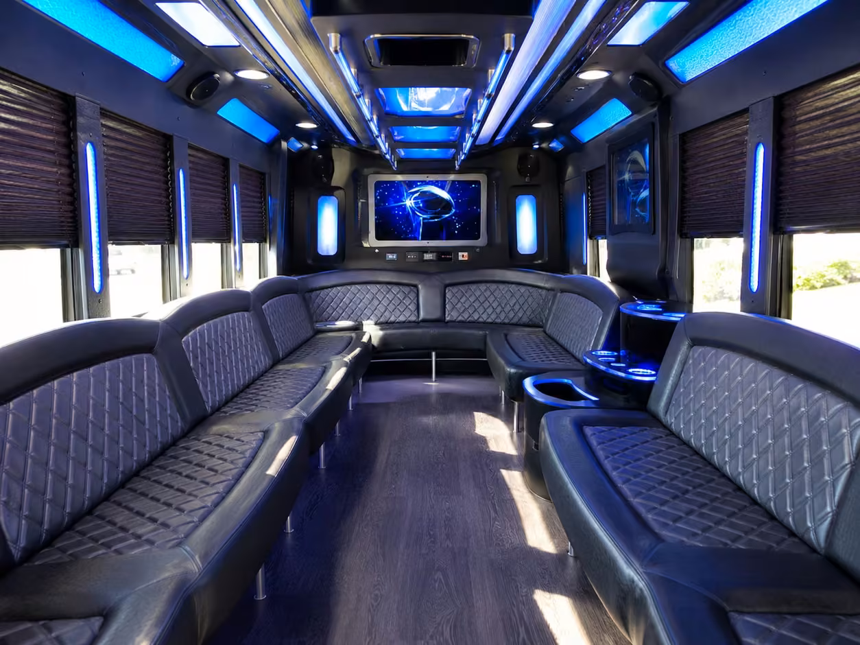 indianapolis party bus interior